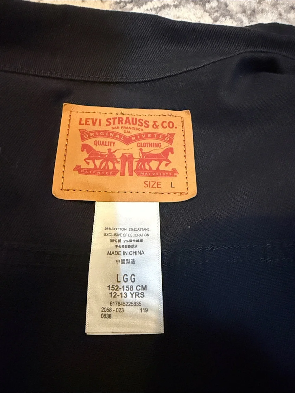 Kids Levi's Black Denim Trucker Jacket
